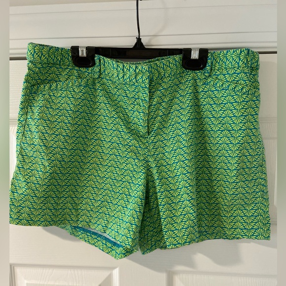 Laundry By Shelli Segal Pants - Laundry by Shelli Segal Women's Green Bright Blue Patterned Shorts Size 12